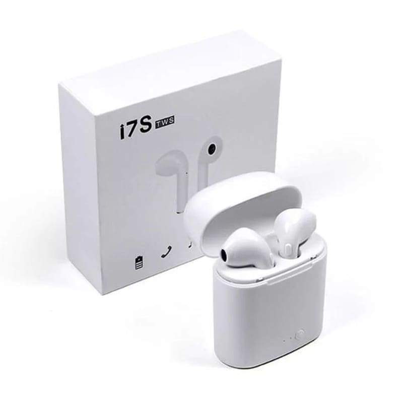 i7 TWS Wireless Earpiece Bluetooth 5.0 - White Color.